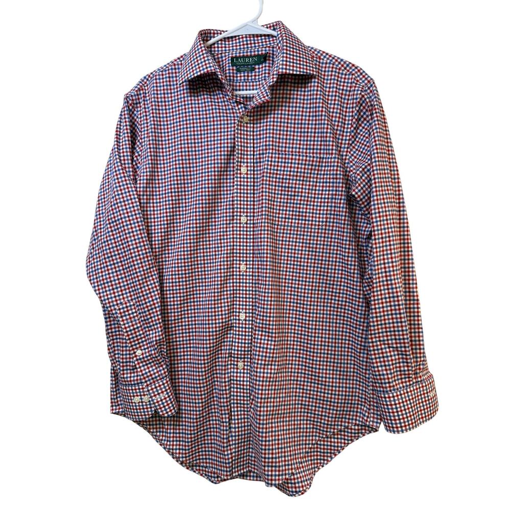Lauren Ralph Lauren Men’s 15.5 32/33 Classic Fit Non-Iron Plaid Shirt